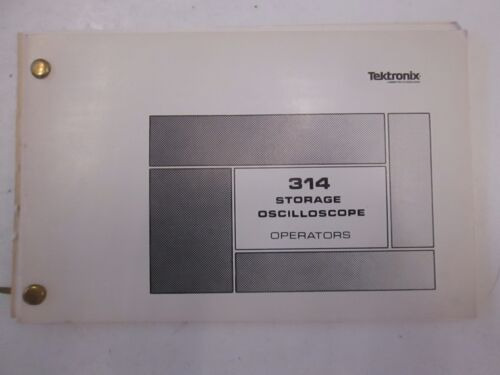 Tektronix 314 Storage Oscilloscope Operators, Used Ssh