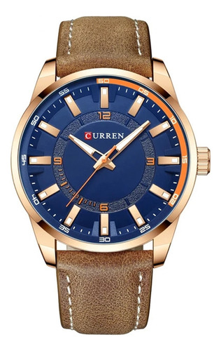 Reloj De Cuarzo De Cuero Curren Fashion Brand 8390