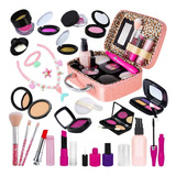 Kit De Maquillaje Infantil Con Estuche Y Joyas