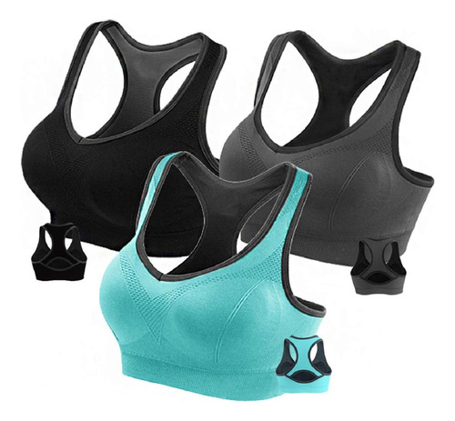 Top Deportivo Sujetadores Acolchados Sin Costuras 3pcs