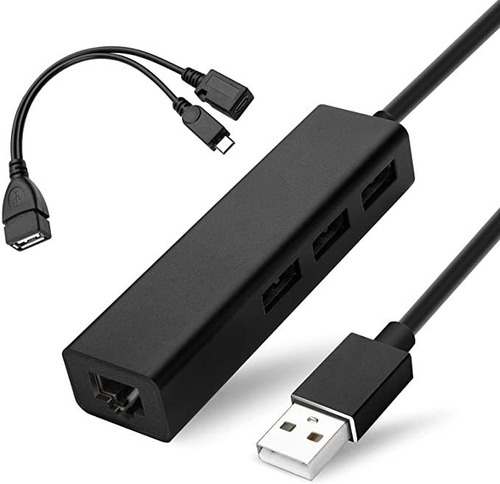 Otg Hub Adaptador Ethernet Para Smart Tv Stick Streaming, G.