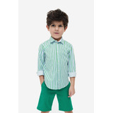 Camisa H&m Kids Estampa Rayada Talle 5t ( 4/5 Años)