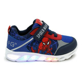 Tenis Original Marvel Spider-man Con Luces Azul  Para Niño