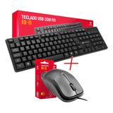 Kit Teclado E Mouse Usb Com Fio C3tech Macio Abnt2 Preto