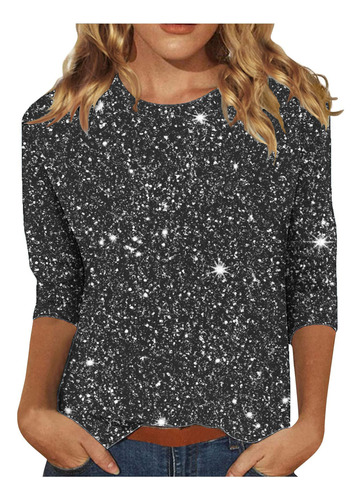 Blusa Z Para Mujer, Estampada A La Moda, Holgada, Mangas R 0