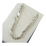 Pulsera Hombre Mujer Plata 925 Forcet Maciza 4mm Jr Joyas