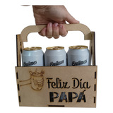 Cajón Porta Lata Cerveza Fibrofacil - Día Del Padre X 6u