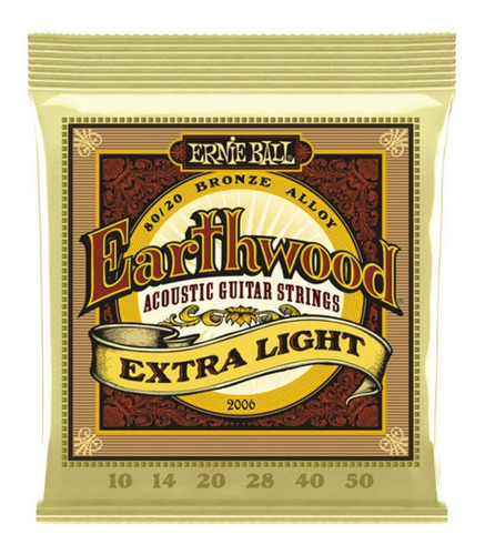 Set De Cuerdas Guitarra Folk Ernie Ball 2006 Extra Light