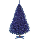 Arbol De Navidad Pino Monarca De Lujo Azul Metalico De 190cm