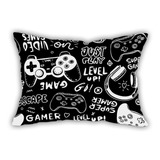 Fronha Avulsa Dupla Face Preto E Branco Game 65 Cm X 45 Cm