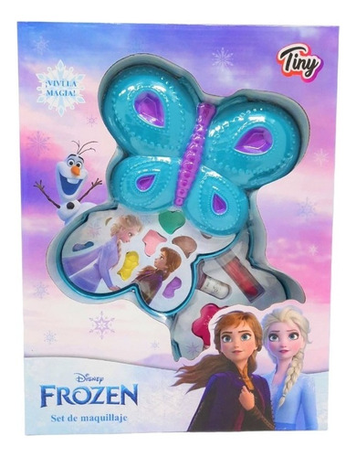 Set De Maquillaje Disney Frozen Forma Mariposa Tiny