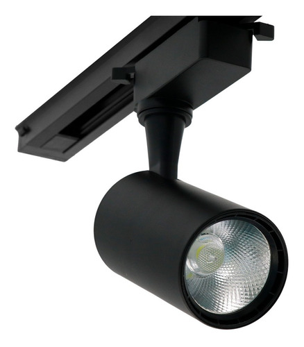 Spot Trilho Eletrificado Preto Led 30w Luz Branco Quente