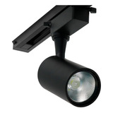 Spot Trilho Eletrificado Preto Led 30w Luz Branco Quente