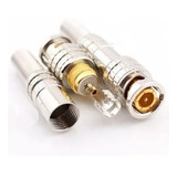 Conector Bnc Gold Mola Parafuso Cftv 15 Unidades