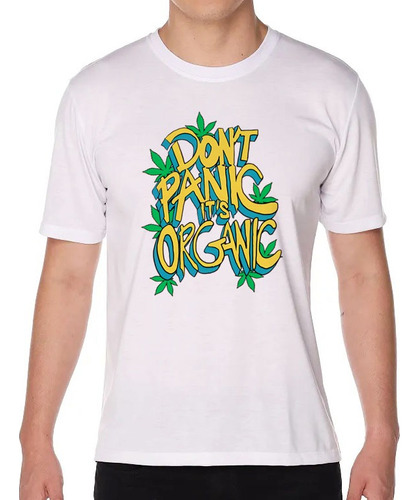 Camiseta Maconha Camisa Erva Natural Canabis Don't Panic