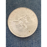 Moneda 25 Pesos Juegos Olímpicos México 1968 Plata 0.720