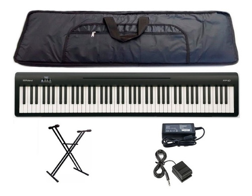 Kit Completo Piano Electrico 88 Teclas Pesadas Roland Fp10