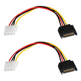 Adaptador Sata A Molex Para Disco Duro Ide - 2 Unidades