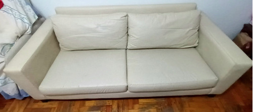 Sillon 3 Cuerpos Tapizado En Cuero Ecológico. 