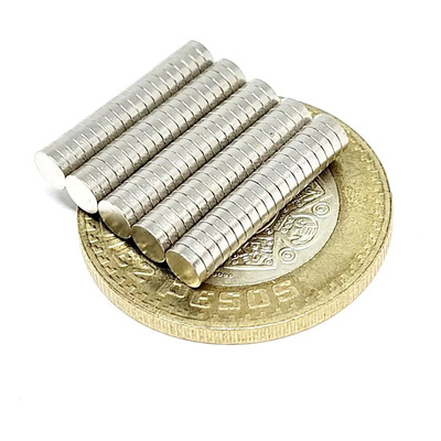 100 Imanes Circular De Neodimio 4mm X 1mm Grado 12,000 Gauss | Meses sin interés
