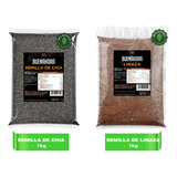 Semilla De Linaza 1kg Y Semilla De Chía 1kg Combo Kit (2kg)