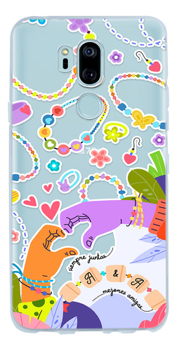 Funda Para LG De Amigas Pulseras Bff Con Sus Iniciales