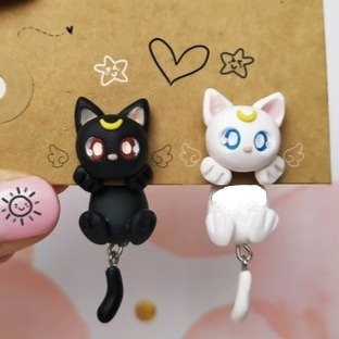 Aros Gatito Luna Artemis Sailor Moon A Pedido 