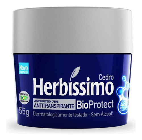 Desodorante Creme Herbissimo Bioprotect Cedro 55g