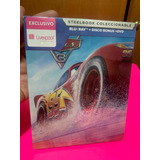 Cars 3 Steelbook Coleccionable Pelicula Blu-ray + Dvd