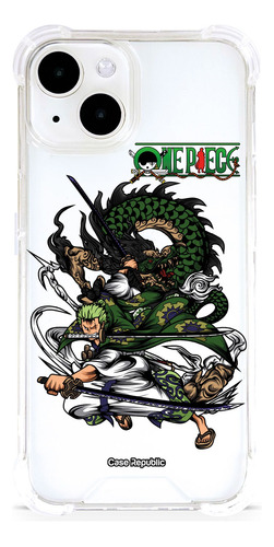 Funda Celular Para iPhone One Piece Zoro Transparente