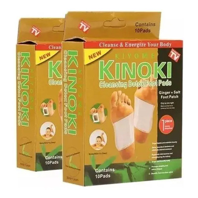 200 Parches Desintoxicantes Para Pies Kinoki Dorado