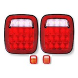 Par 2 Pz Calavera Tipo Jeep 16led Plafón Camión Fijo Estrobo