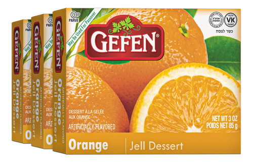 Gefen Gelatina Con Sabor A Naranja, 3 Onzas (paquete De 3) |