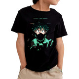 Camiseta Camisa Boku No Hero Anime Infantil Adulto 