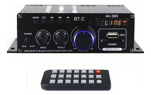 1 Amplificador De Audio Bluetooth Receptor 400w Fm Usb 1