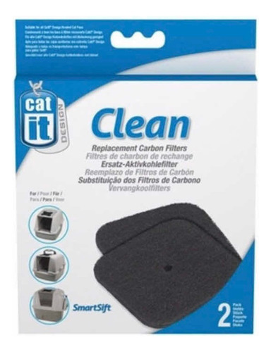 Repuesto Filtro Literas Sanitaria Catit Jumbo Smartsift Gato Color Negro