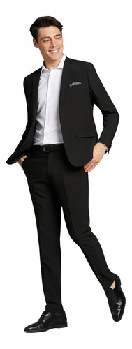 Traje Liso Ultra Slim Fit Negro Devré 03d0111