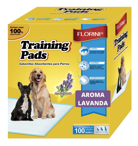 100 Pañales Sabanillas Mascotas Perros 60x60 Cm Envío Gratis