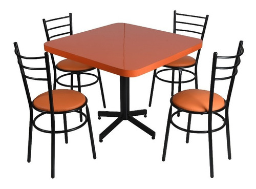 Mesa Con Sillas Para Restaurante Bar Cocina Lounge Cafetería Color 10 A 20 Días Hábiles Fabricación En Cualquier Color