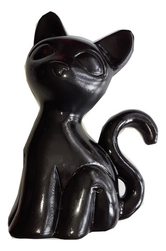 Maceta Minimalista Negra Gato Artesanal Decorativa