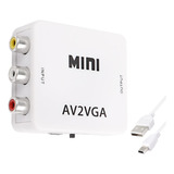 Xmsjsiy Adaptador Av Rca A Vga Convertidor De Audio Y Video.