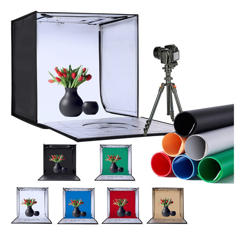 Zkeezm Caja De Luz Para Fotografía De 20 X 20 Pulgadas Con.