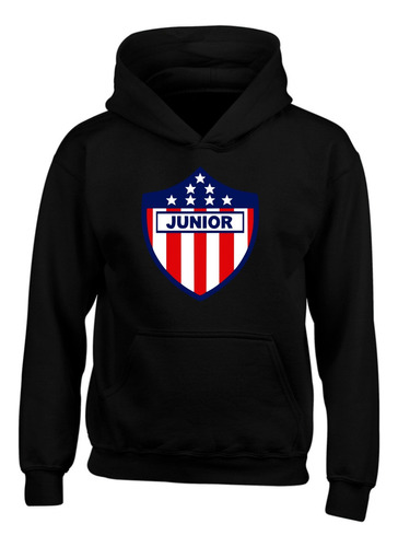 Buzo Junior Barranquilla Saco Capota Hoodie Serie Black