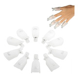 Kit 10 Dedeiras Para Remover Unhas Alongamento Fibra Acrigel Cor Transparente