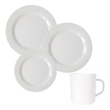 Set De Vajilla 16 Piezas Platos Vidrio Templado Opal Kuchen