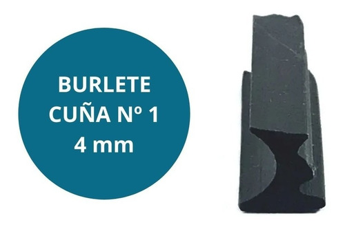 Burlete Cuña 4mm = (nº1) - Puerta Ventana Aluminio X 100 Mts