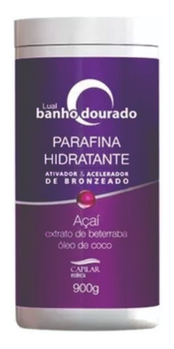Parafina Hidratante Açaí Capilar Essência Banho Dourado 900g