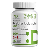 R Ácido Alfa Lipoico 600 Mg Con Benfotiamina 300 Mg Por Por