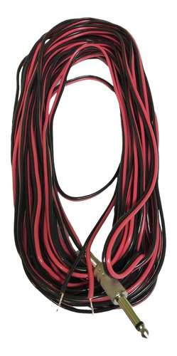 Cable Bafles Plug A Pelado 2x1,5mm 6 Mts Pro Rojo Y Negro