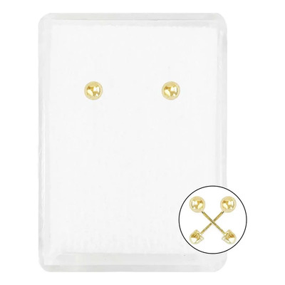 Aretes Broquel Dormilona Bola Bebe Agujerar #00 2.5mm Oro10k | Envío gratis